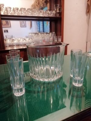 Hielera De Cristal Con 5 Vasos Tequileros Precio 275 Foto2